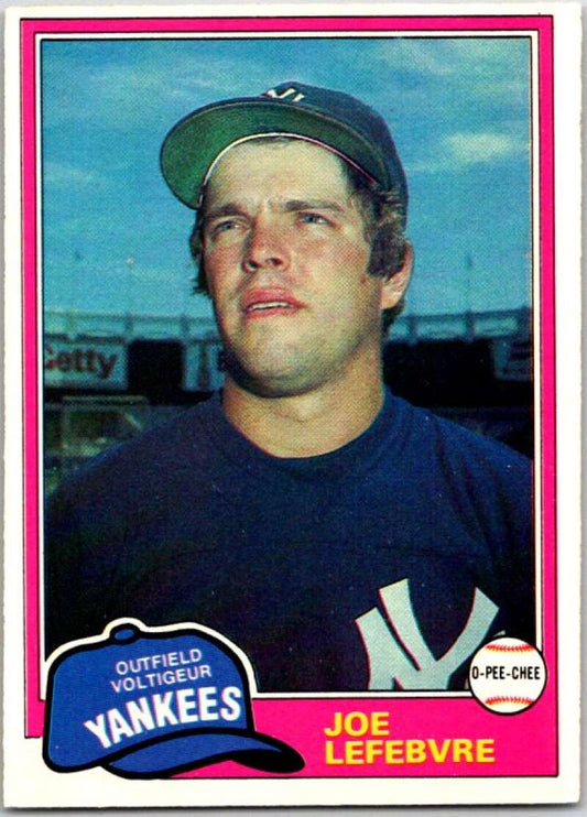 1981 O-Pee-Chee MLB #88 Joe Lefebvre  New York Yankees  V47593