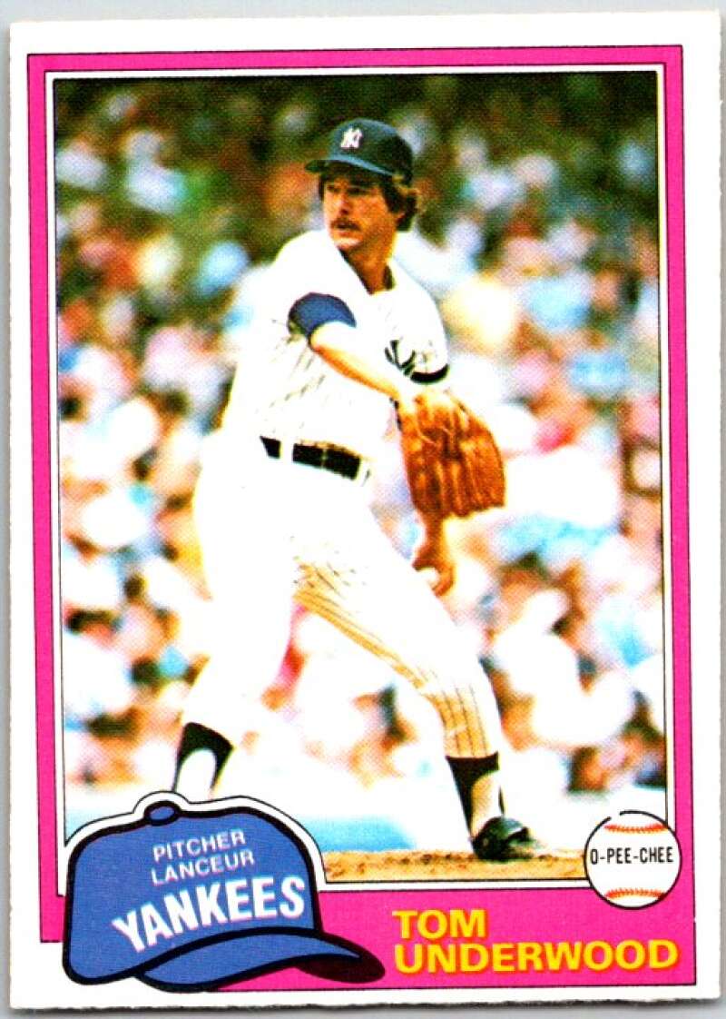 1981 O-Pee-Chee MLB #114 Tom Underwood New York Yankees V47612