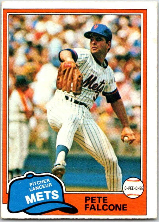 1981 O-Pee-Chee MLB #117 Pete Falcone  New York Mets  V47618