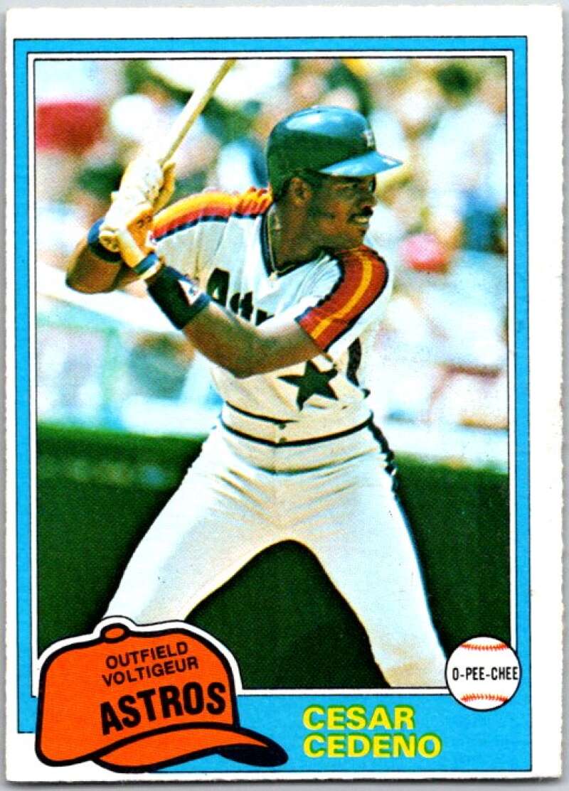 1981 O-Pee-Chee MLB #190 Cesar Cedeno Houston Astros V47674