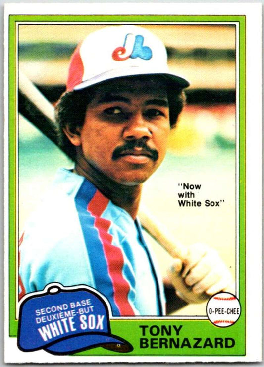 1981 O-Pee-Chee MLB #194 Tony Bernazard Montreal Expos  V47677