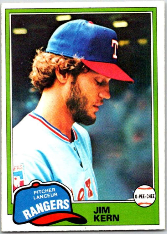1981 O-Pee-Chee MLB #197 Jim Kern  Texas Rangers  V47680