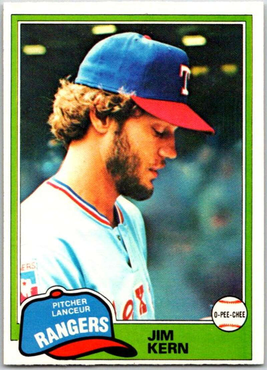 1981 O-Pee-Chee MLB #197 Jim Kern  Texas Rangers  V47681
