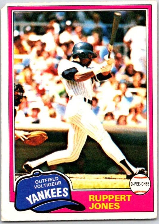 1981 O-Pee-Chee MLB #225 Ruppert Jones  New York Yankees  V47697