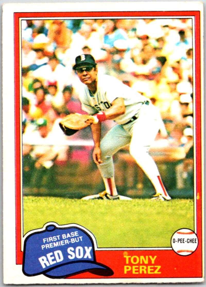 1981 O-Pee-Chee MLB #231 Tony Perez Boston Red Sox V47703