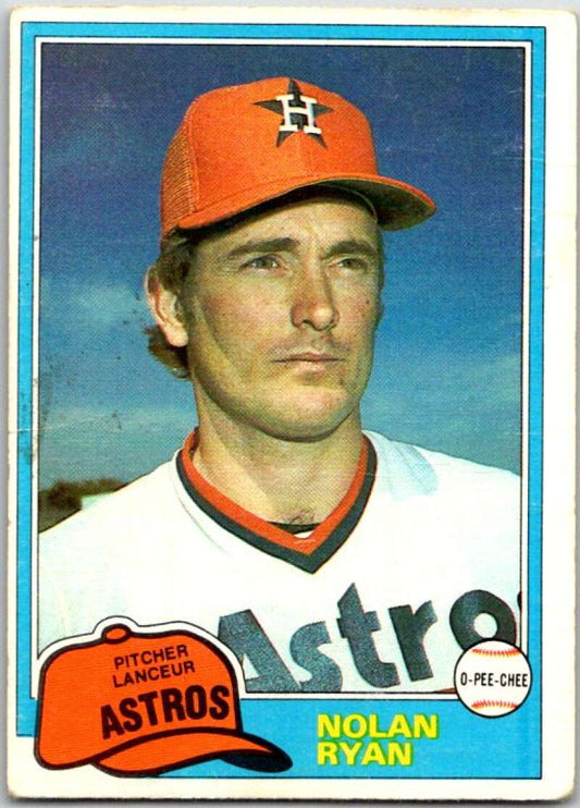 1981 O-Pee-Chee MLB #240 Nolan Ryan  Houston Astros  V47713