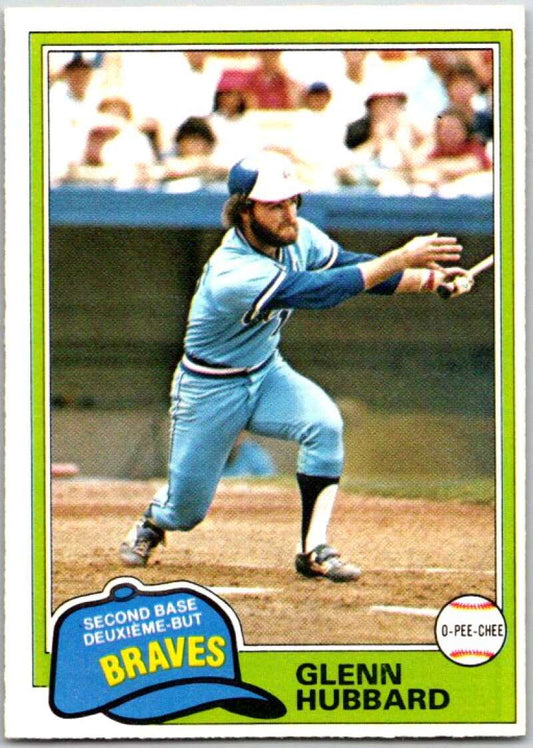 1981 O-Pee-Chee MLB #247 Glenn Hubbard  Atlanta Braves  V47721