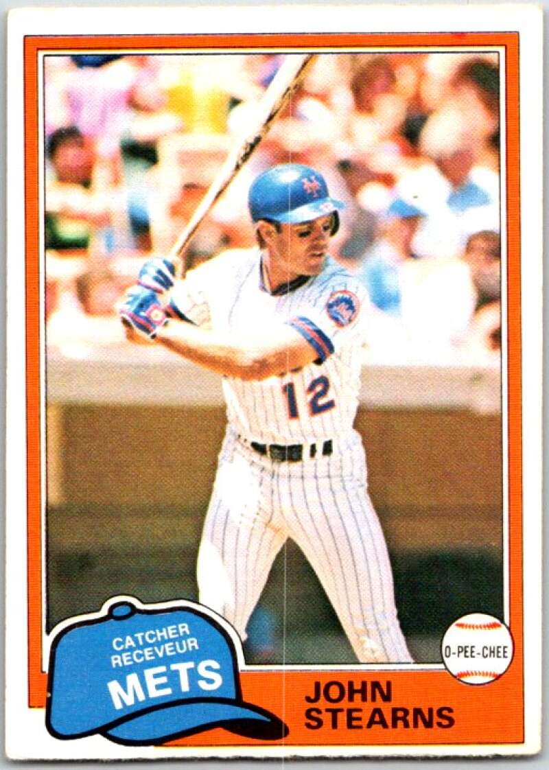 1981 O-Pee-Chee MLB #255 John Stearns New York Mets V47730