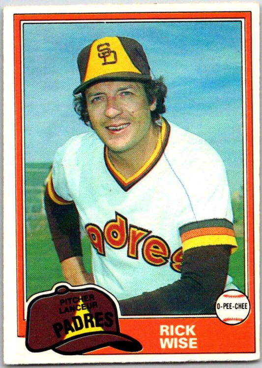 1981 O-Pee-Chee MLB #274 Rick Wise  San Diego Padres  V47745
