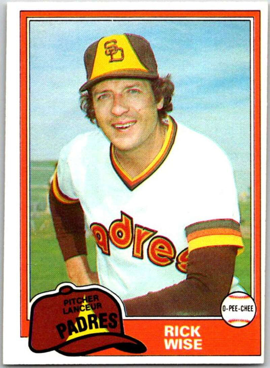 1981 O-Pee-Chee MLB #274 Rick Wise  San Diego Padres  V47746