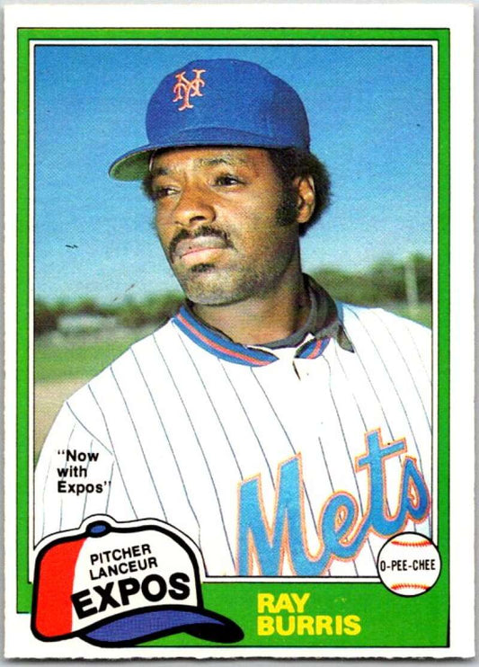 1981 O-Pee-Chee MLB #323 Ray Burris Expos/Mets  V47778
