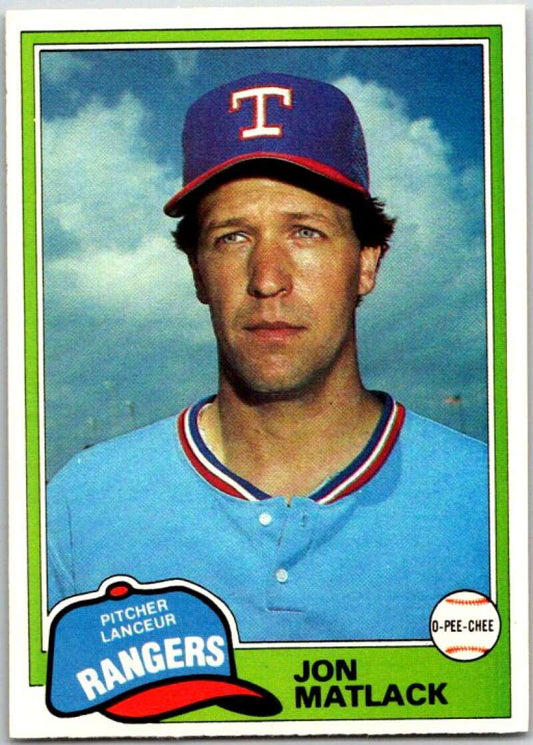 1981 O-Pee-Chee MLB #339 Jon Matlack  Texas Rangers  V47784