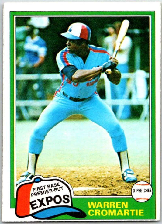 1981 O-Pee-Chee MLB #345 Warren Cromartie  Montreal Expos  V47791