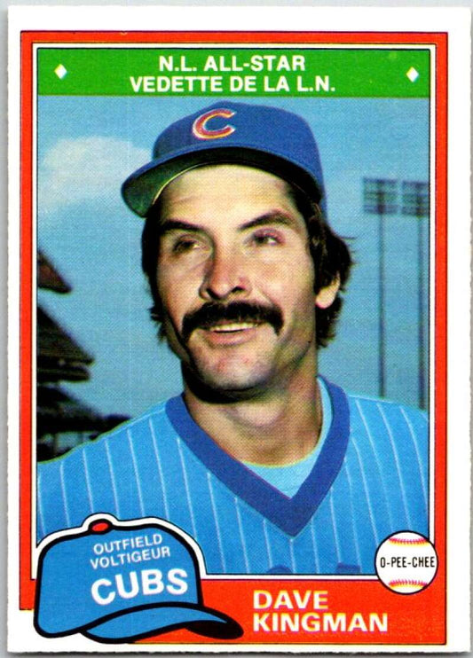 1981 O-Pee-Chee MLB #361 Dave Kingman  Chicago Cubs  V47804