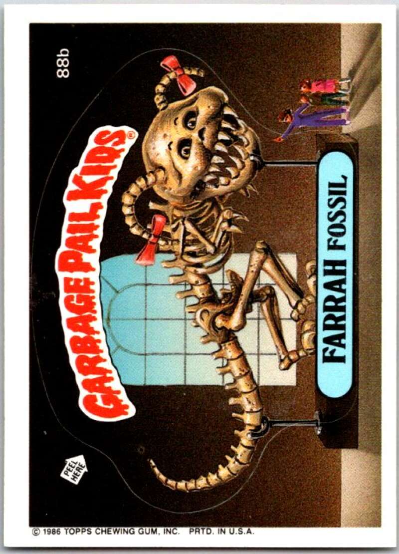 1986 Garbage Pail Kids #88b Farrah Fossil V48000