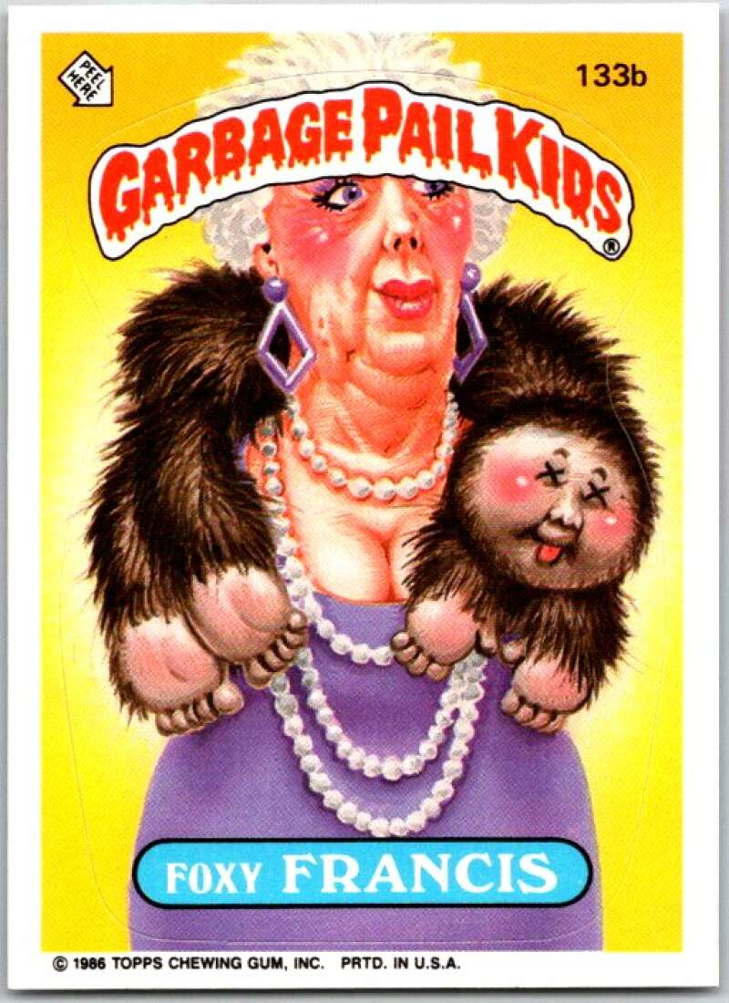 1986 Garbage Pail Kids #133b Foxy Francis V48015