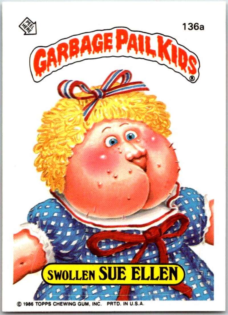 1986 Garbage Pail Kids #136a Swollen Sue Ellen V48018