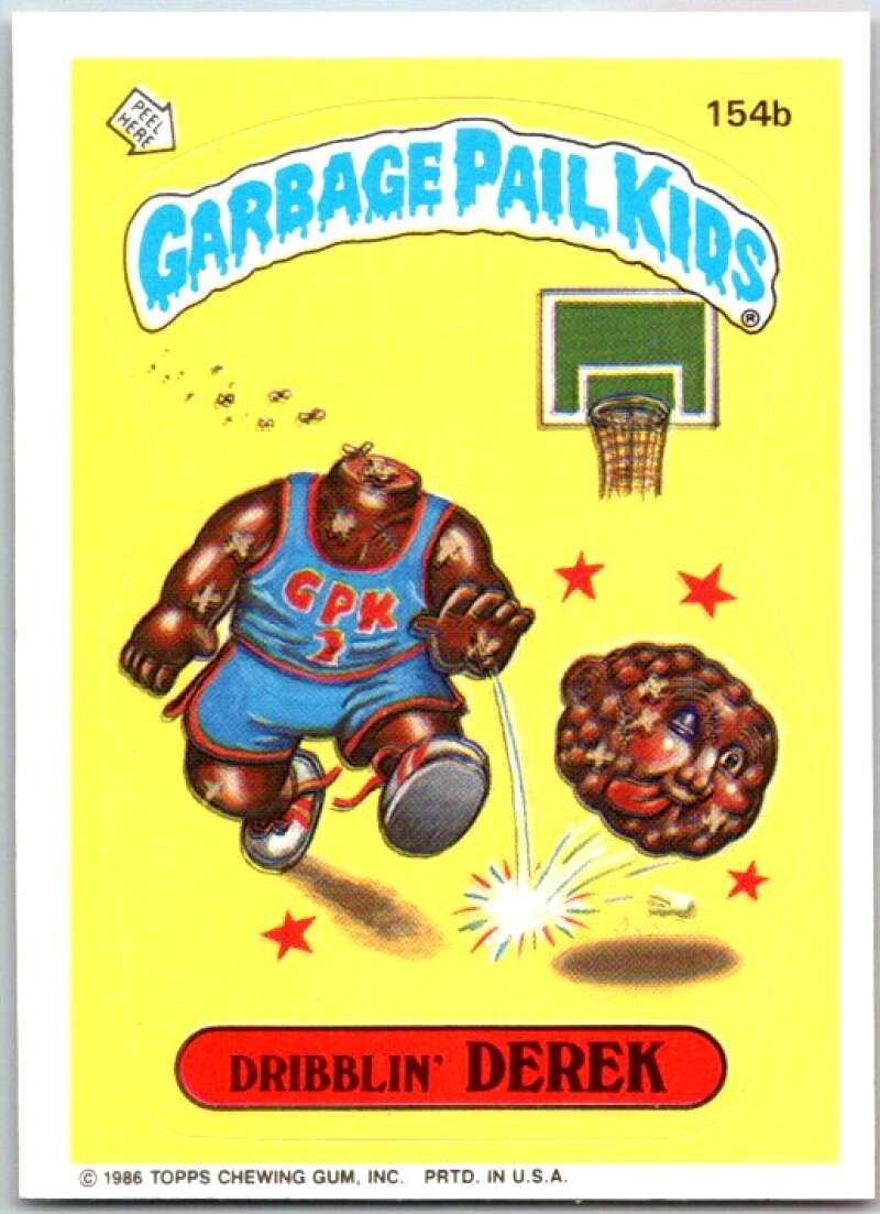 1986 Garbage Pail Kids #154b Dribblin' Derek V48030