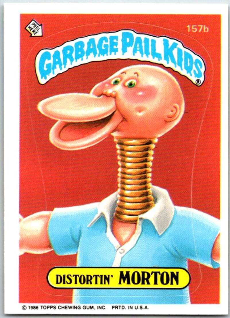 1986 Garbage Pail Kids #157b Distortin' Morton V48033
