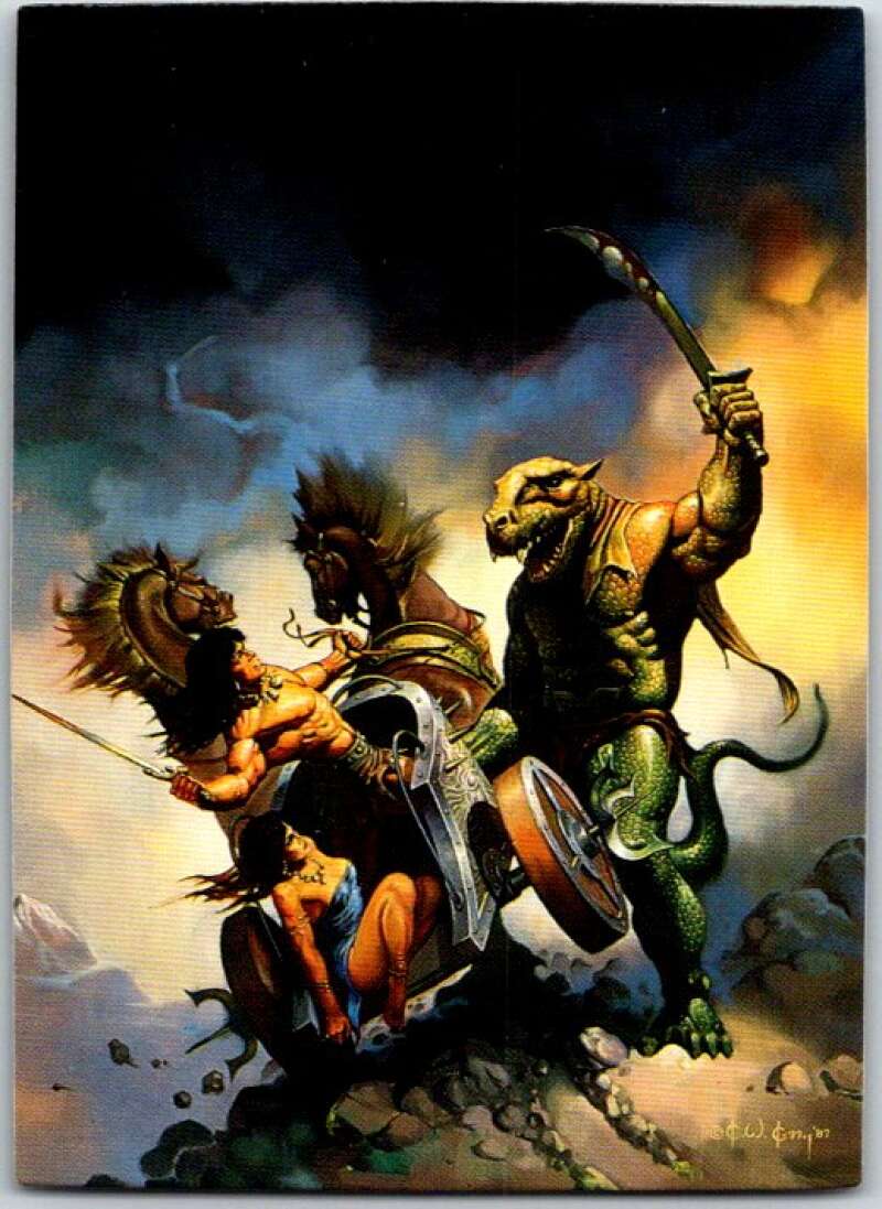 1992 Ken Kelly Fantasy # 25. Battle at Cliff's Edge V48075