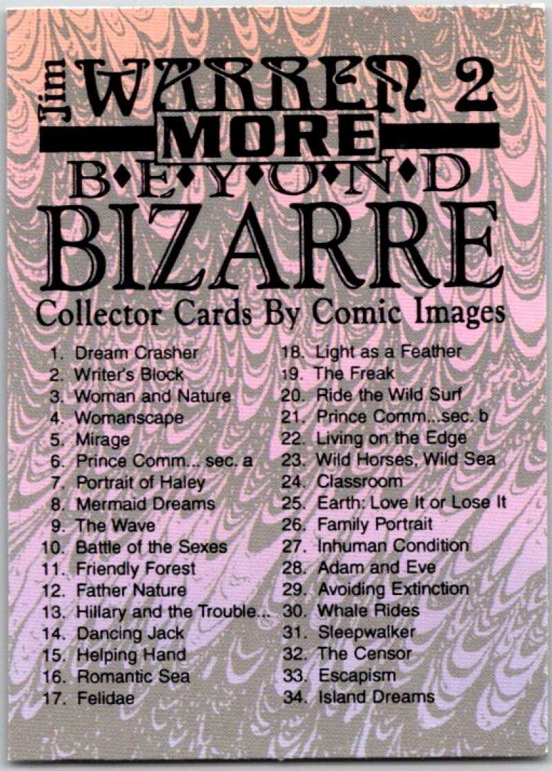 1994 Jim Warrer 2 Comic #90. Checklist V48253