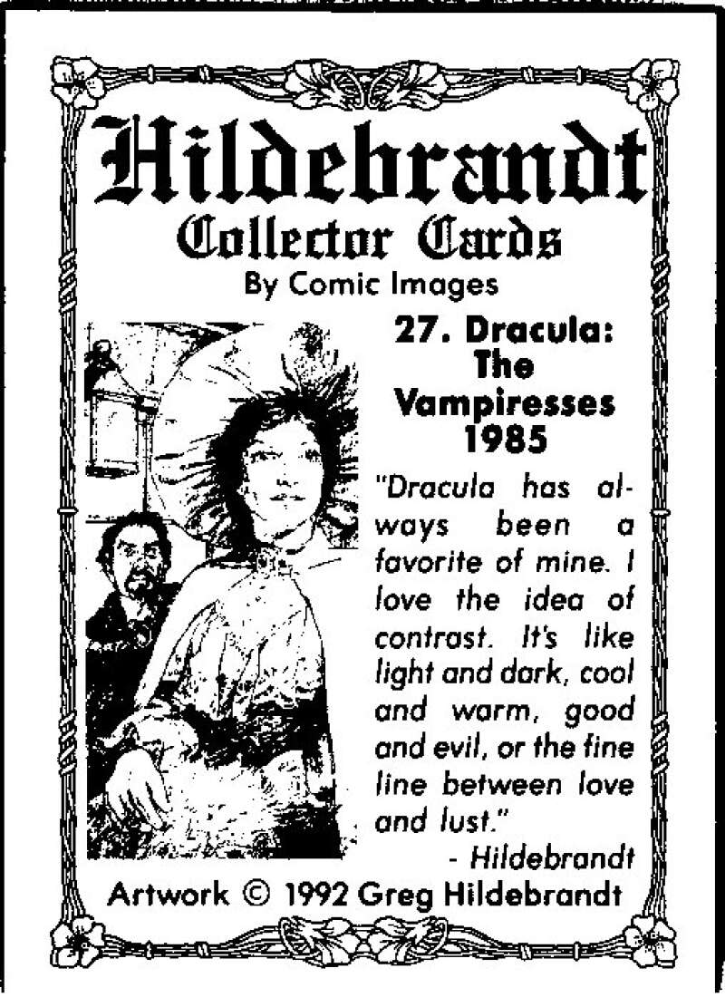 1992 Greg Hildebrandt Comic # 27. Dracula: The Vampiress 1985 V48401