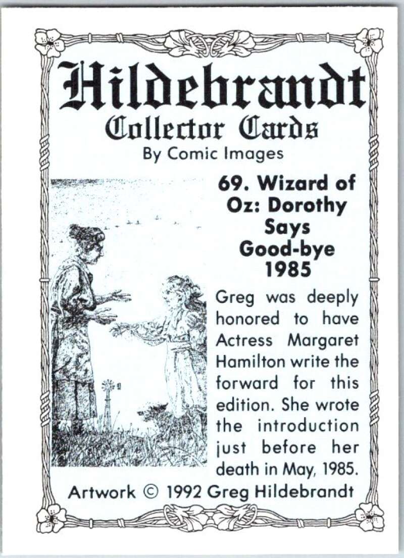 1992 Greg Hildebrandt Comic # 69. Wizards of Oz: Dorothy Says bye V48433