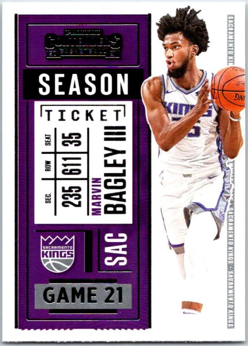 2020-21 Panini Contenders Season Ticket #19 Marvin Bagley III V48354