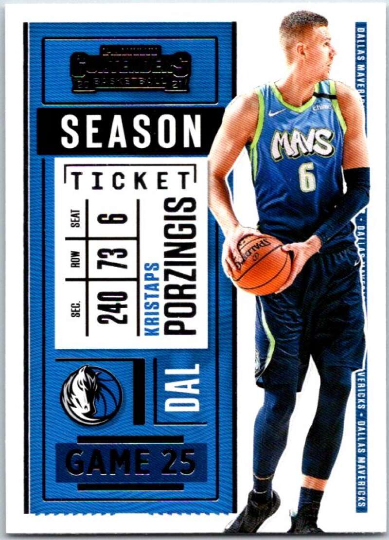 2020-21 Panini Contenders Season Ticket #42 Kristaps Porzingis V48361