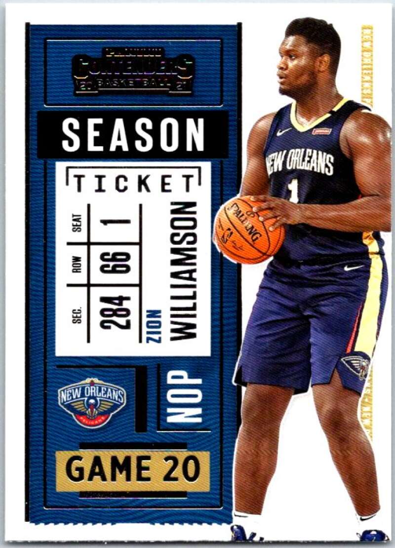 2020-21 Panini Contenders Season Ticket #58 Zion Williamson V48366