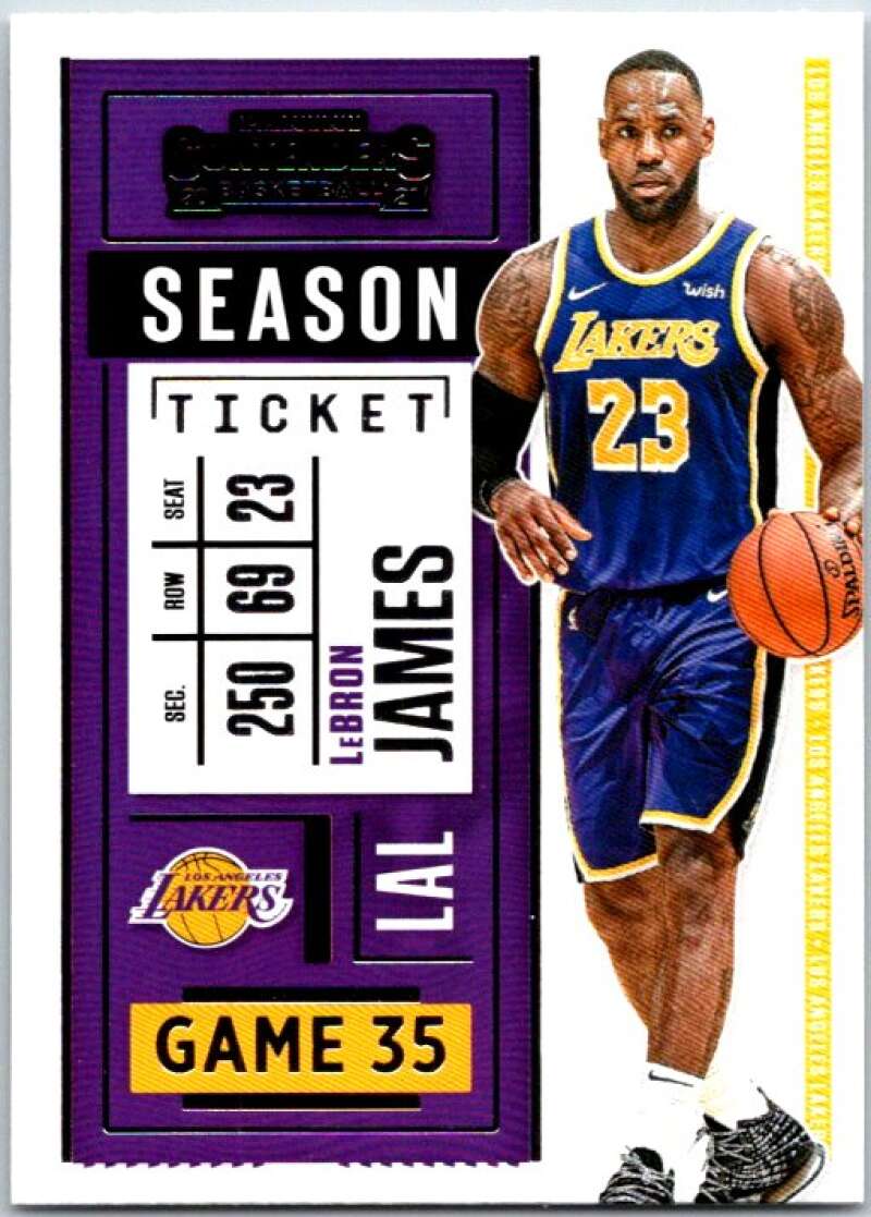 2020-21 Panini Contenders Season Ticket #81 LeBron James V48374