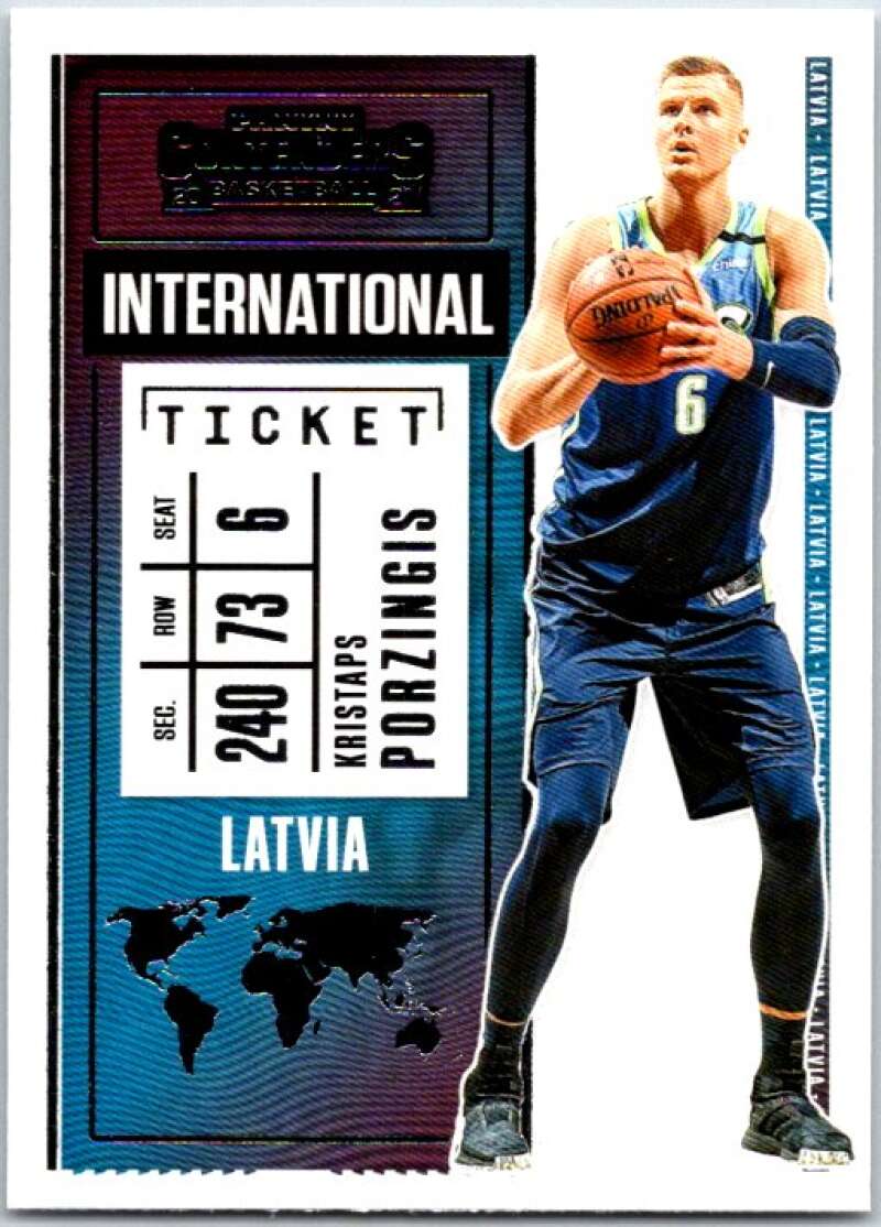 2020-21 Panini Contenders International Ticket #23 Kristaps Porzingis V48383