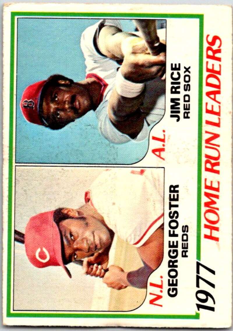 1980 O-Pee-Chee MLB #2 George Foster/Jim Rice DP LL V48459