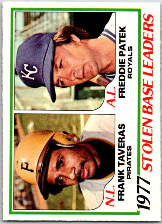 1978 O-Pee-Chee MLB #4 Frank Taveras/Freddie Patek Stolen Leaders  V48463