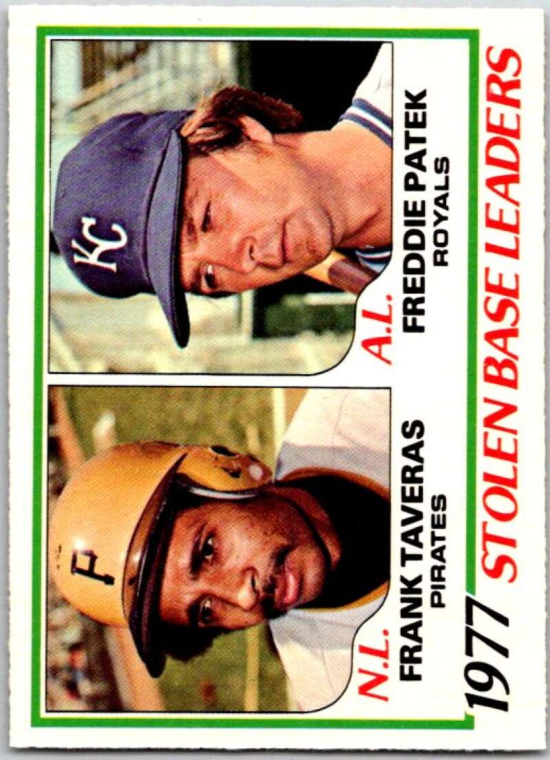 1978 O-Pee-Chee MLB #4 Frank Taveras/Freddie Patek Stolen Leaders V48463