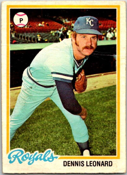 1978 O-Pee-Chee MLB #41 Dennis Leonard  Kansas City Royals  V48552