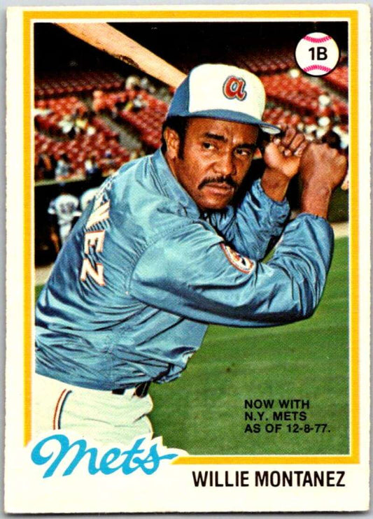 1978 O-Pee-Chee MLB #43 Willie Montanez  Mets/ Braves  V48555