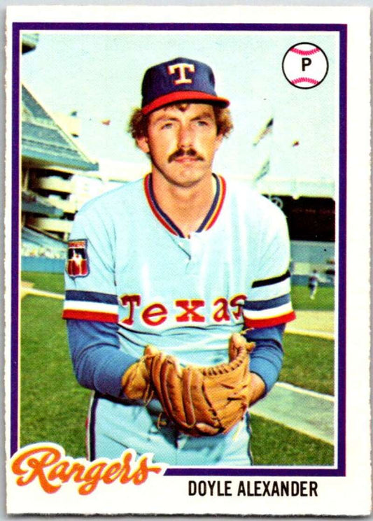 1978 O-Pee-Chee MLB #52 Doyle Alexander  Texas Rangers  V48571