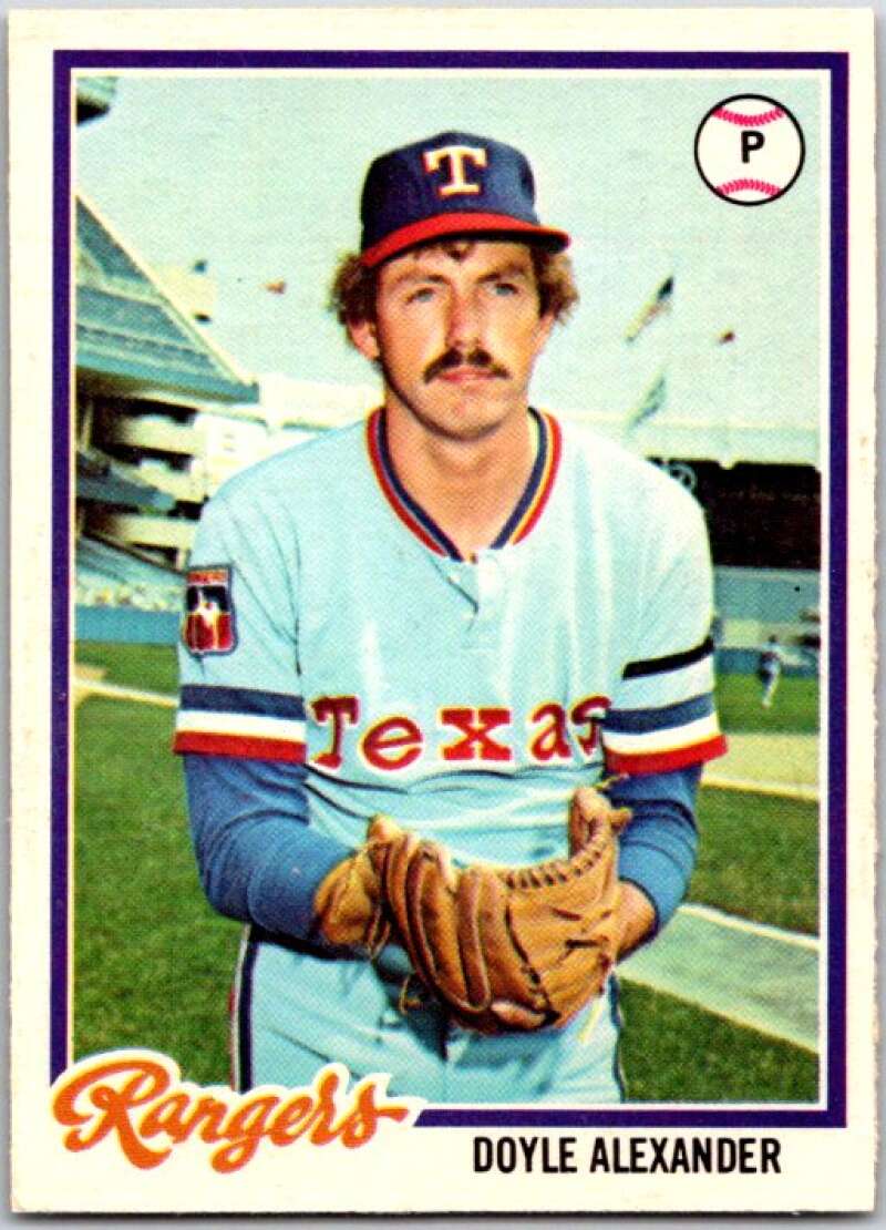 1978 O-Pee-Chee MLB #52 Doyle Alexander Texas Rangers V48572