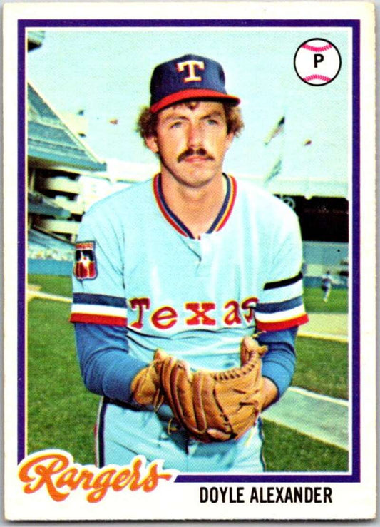 1978 O-Pee-Chee MLB #52 Doyle Alexander  Texas Rangers  V48573