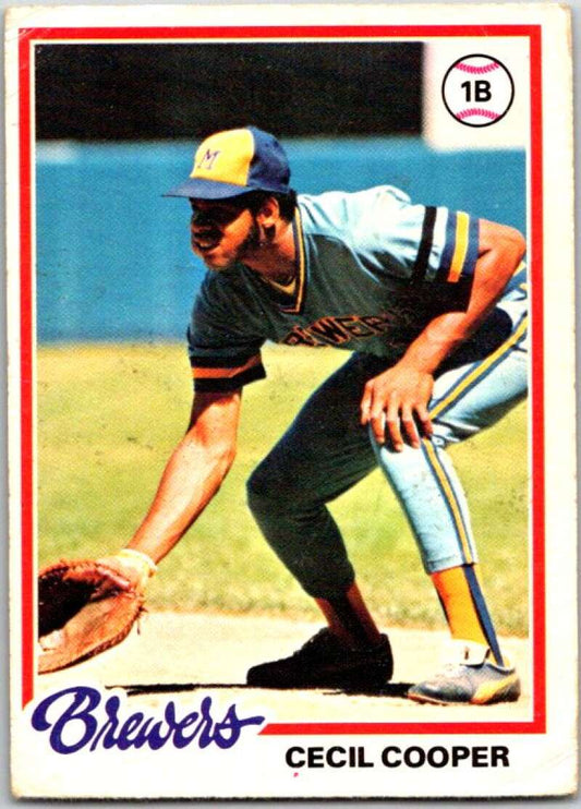 1978 O-Pee-Chee MLB #71 Cecil Cooper DP  Milwaukee Brewers  V48617