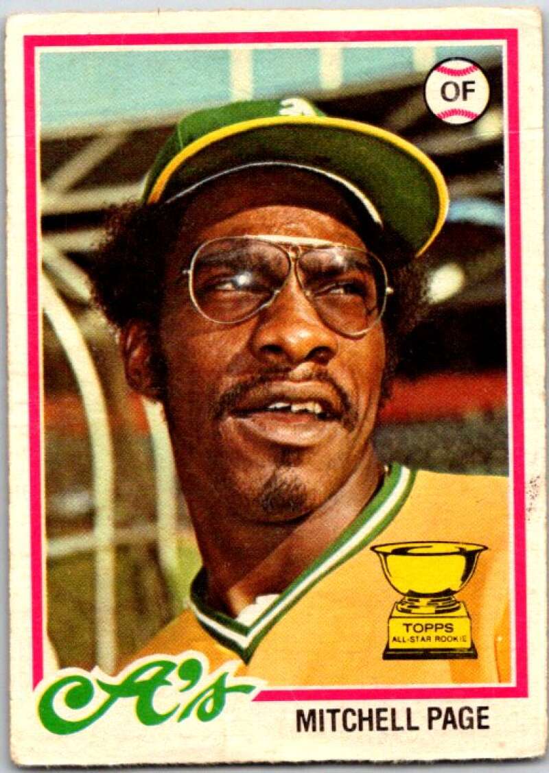 1978 O-Pee-Chee MLB #75 Mitchell Page Oakland Athletics V48622