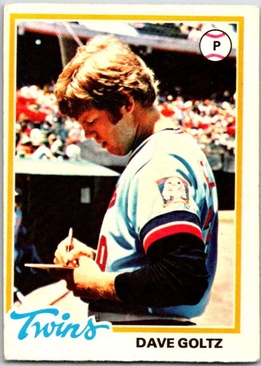 1978 O-Pee-Chee MLB #142 Dave Goltz DP  Minnesota Twins  V48738