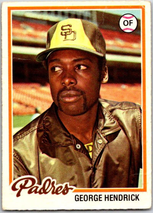1978 O-Pee-Chee MLB #178 George Hendrick  San Diego Padres  V48802