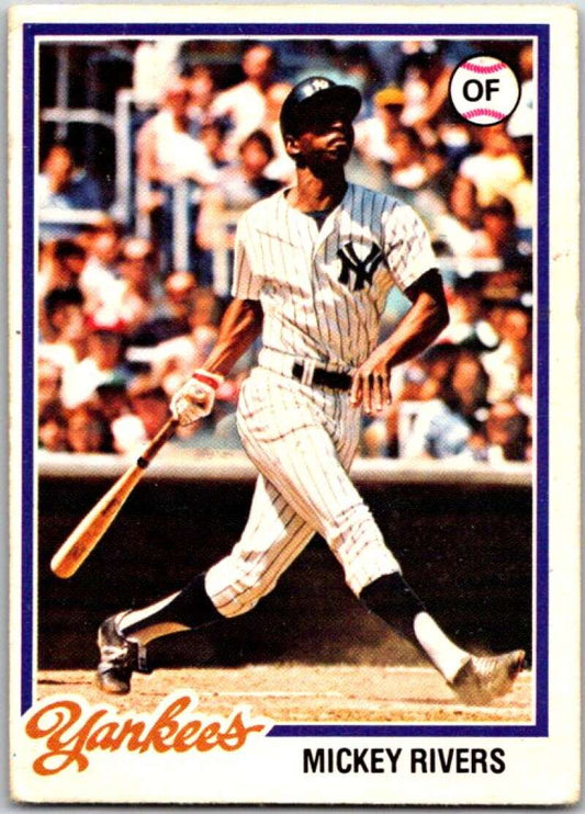 1978 O-Pee-Chee MLB #182 Mickey Rivers  New York Yankees  V48807