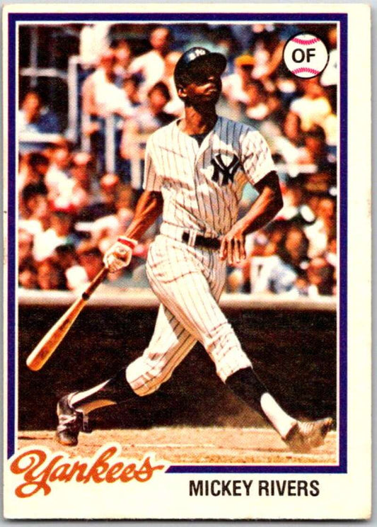 1978 O-Pee-Chee MLB #182 Mickey Rivers  New York Yankees  V48808