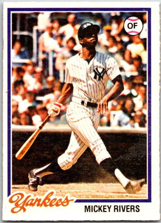 1978 O-Pee-Chee MLB #182 Mickey Rivers  New York Yankees  V48809