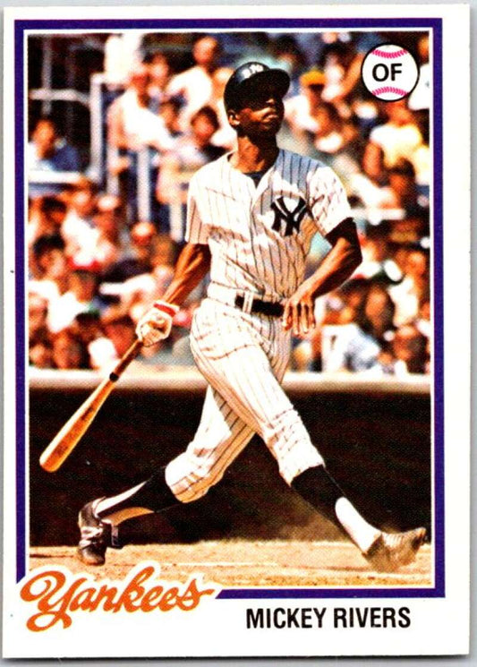 1978 O-Pee-Chee MLB #182 Mickey Rivers  New York Yankees  V48810