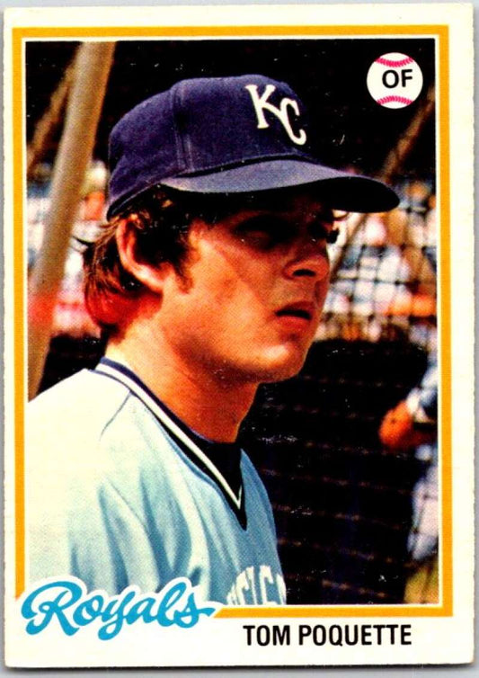 1978 O-Pee-Chee MLB #197 Tom Poquette  Kansas City Royals  V48840