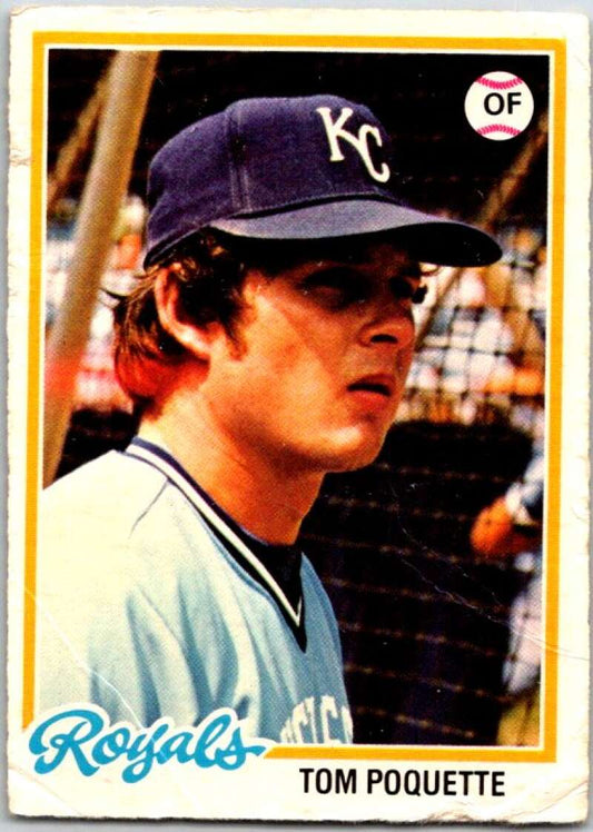 1978 O-Pee-Chee MLB #197 Tom Poquette  Kansas City Royals  V48841
